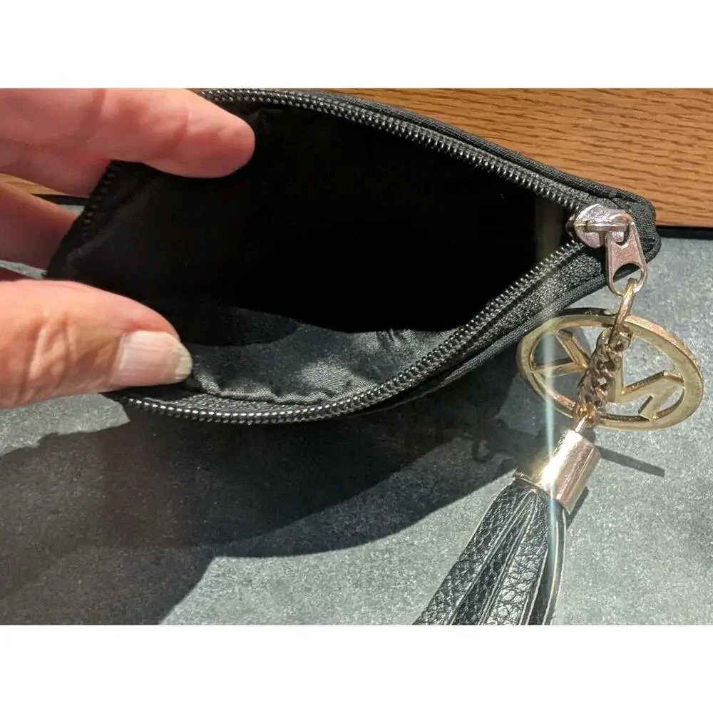 Michael Kors Black Gold Tassel Wallet